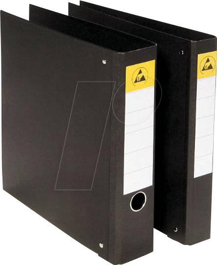 STX 02060110003 - Ringordner A4, Vollkarton, schwarz, 4-Ring-Mechanik, 68 mm