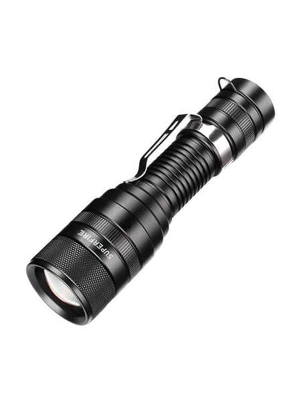 SUFI F5 - LED-Taschenlampe Superfire F5, 1100 lm, schwarz, USB