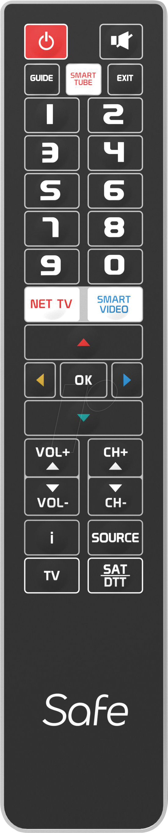 SUPER SAFE BLACK - Safe Simplified Black - Fernbedienung