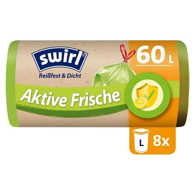 SWIRL 4638 - Swirl Müllbeutel, Aktive Frische 8 Stk, 60 Liter