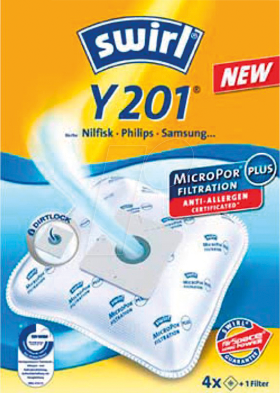 SWIRL 876224 - Staubsaugerbeutel 4 swirl® MicroPor Filtrat. Y201