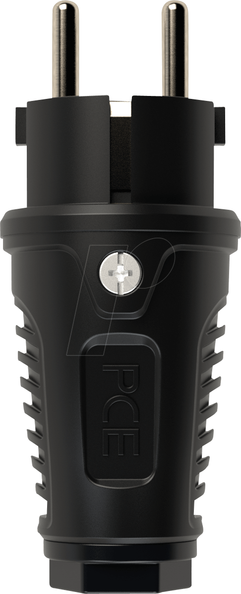 TAUR2 0512-SS - Vollgummi-Stecker Taurus2, Typ F - CEE 7/4, schwarz