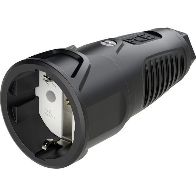 TAUR2 2510-SS - Gummi-Kupplung Taurus2, Typ F - CEE 7/3, schwarz