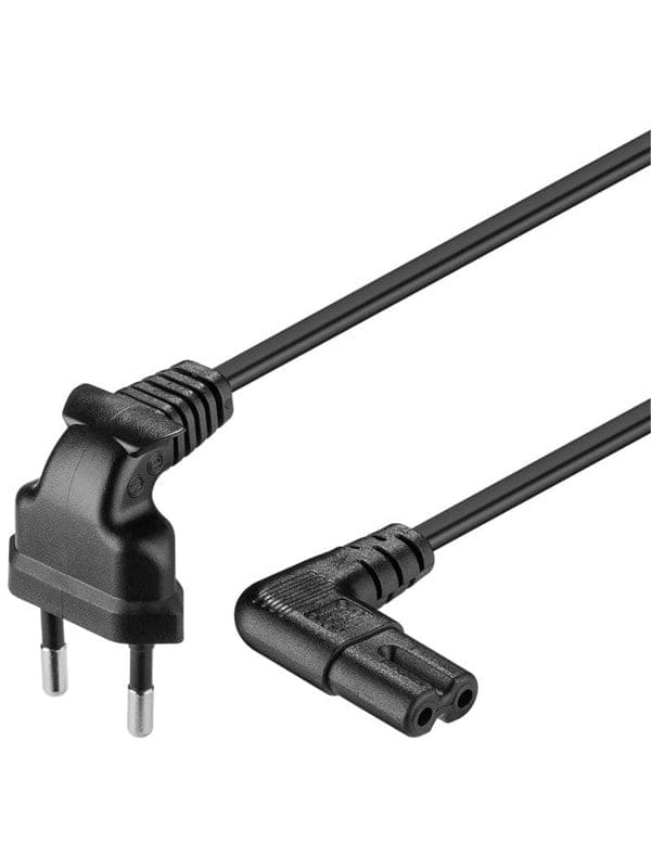ADC 075 SW GG - Netzkabel, Eurostecker, gew, 0,75 m, schw, C7, gew