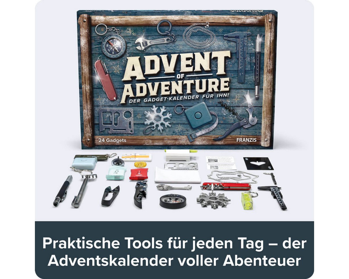 ADV 67256-8 - Adventskalender - Gadget-Kalender für Ihn ''Advent of Adventure''