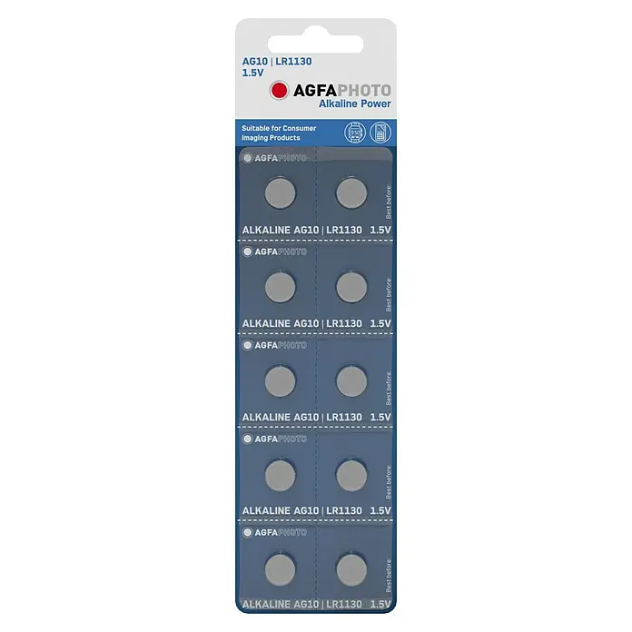 AGFA ALK LR5410 - Power, Alkaline Knopfzelle, LR54, 10er-Pack