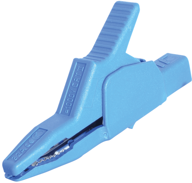 AK 2 B 2540 I BL - Abgreifklemme, 4 mm, blau, gesichert