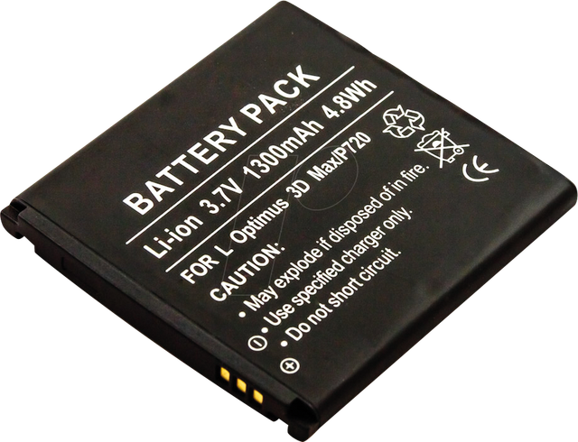 AKKU 10549 - Smartphone-Akku für LG-Geräte, Li-Ion, 1300 mAh