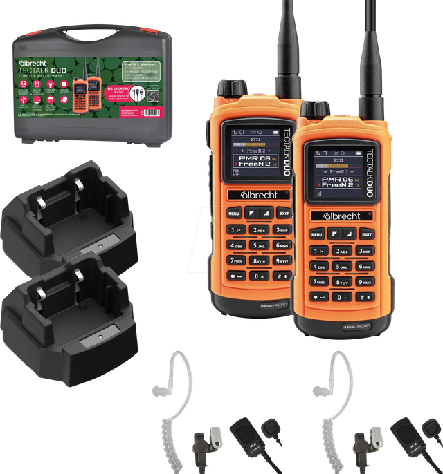 ALBRECHT TT DOK2 - Funkgeräte, Tectalk Duo, PMR446 + Freenet, Orange