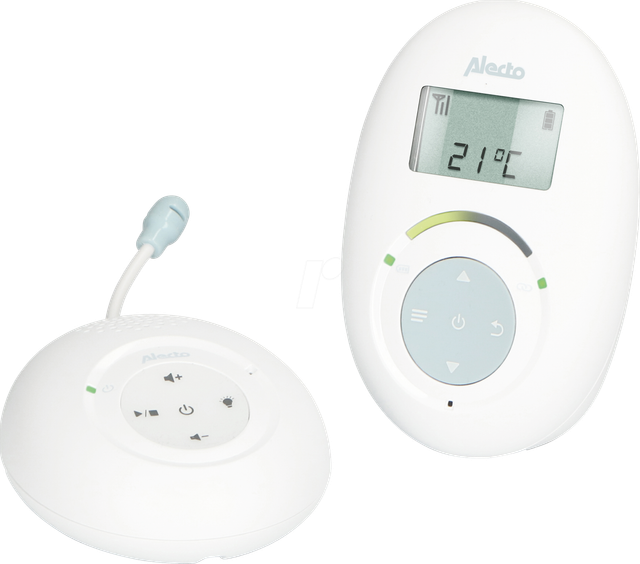 ALO DBX120 - DECT Babyphone mit Full ECO-Modus und Display, weiß / blau