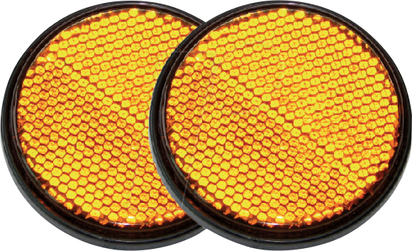 ANHGR 10227 - Anhänger - Reflektor, rund, orange, 2er-Set
