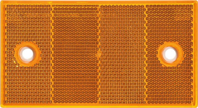 ANHGR 1257002 - Anhänger - Reflektor, eckig, mit Bohrung, gelb