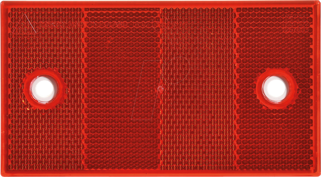 ANHGR 1257003 - Anhänger - Reflektor, eckig, mit Bohrung, rot