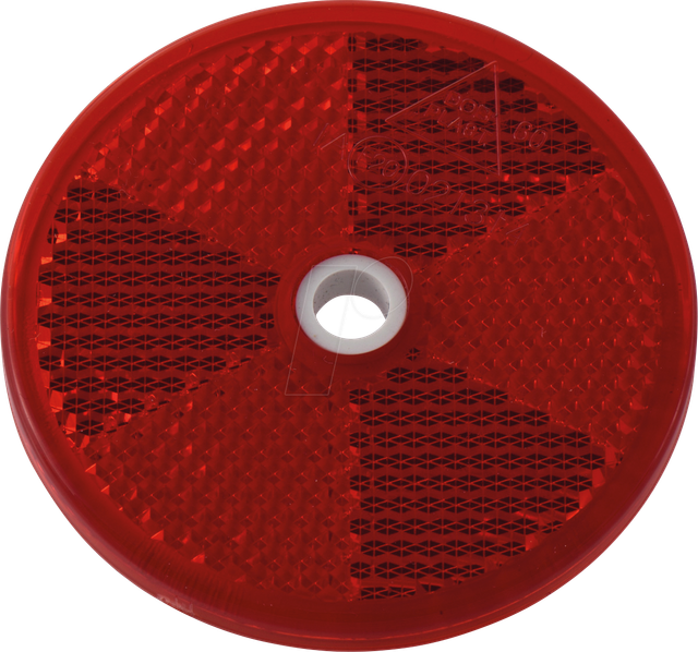 ANHGR 6003 - Anhänger - Reflektor, rund, mit Bohrung, rot