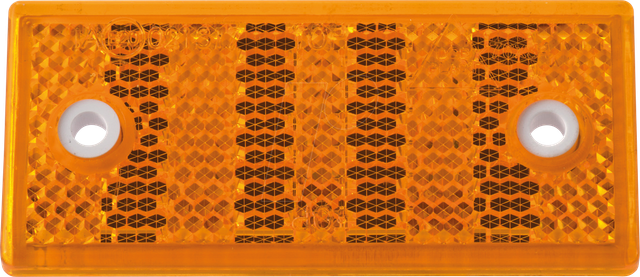 ANHGR 763402 - Anhänger - Reflektor, eckig, mit Bohrung, gelb