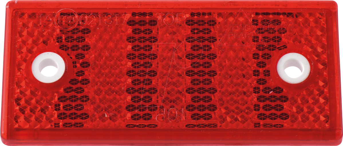 ANHGR 763403 - Anhänger - Reflektor, eckig, mit Bohrung, rot