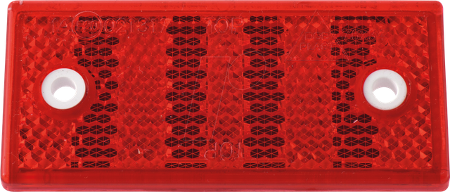 ANHGR 763403 - Anhänger - Reflektor, eckig, mit Bohrung, rot