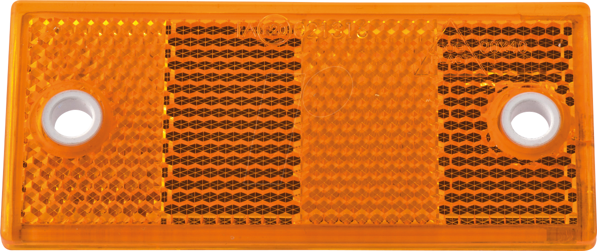ANHGR 904002 - Anhänger - Reflektor, eckig, mit Bohrung, gelb