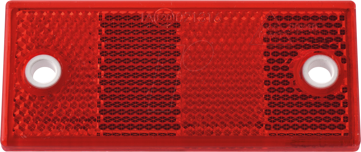 ANHGR 904003 - Anhänger - Reflektor, eckig, mit Bohrung, rot