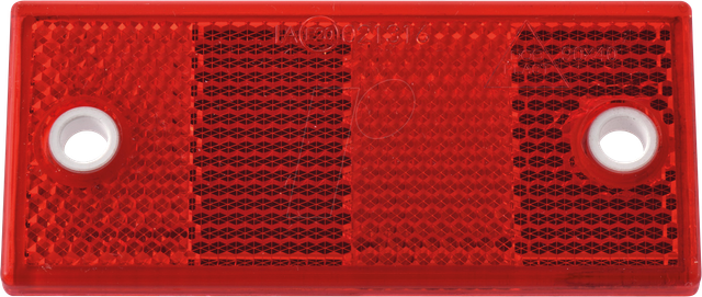 ANHGR 904003 - Anhänger - Reflektor, eckig, mit Bohrung, rot