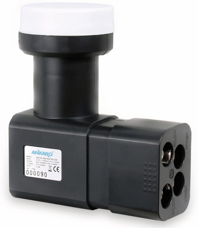 ANK LNC4000QUAT - LNB, Quattro, 40 mm, UHD, 4K 3D geeignet