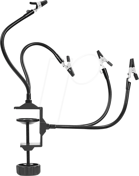 ANMAS MG512W - Platinenhalter, mit 4 flexiblen Armen und Tischklemme, helfende