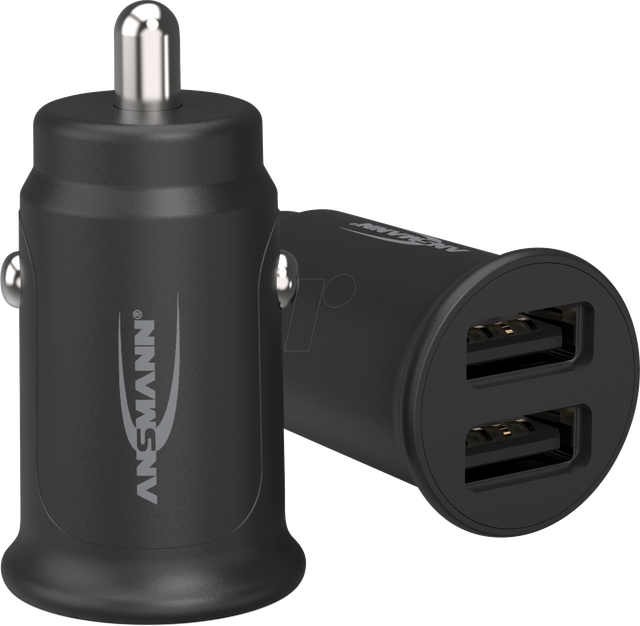 ANS 1000-0030 - USB-Ladegerät CC212, 12 W, 5 V, 2400 mA, Kfz, 2-Port, schwarz
