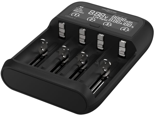 ANS 1001-0122 - Tischladegerät Lithium 4, NiMh, Li-Ion, LiFePO4, LCD, 4 Slots