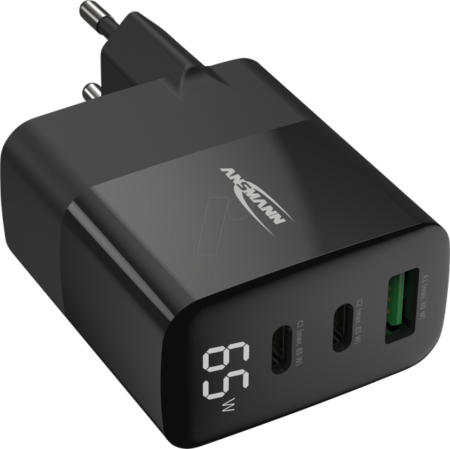 ANS 1001-0150 - Home Charger mit Display HC365PD 65W / 3 A / 65 W / 3 Port