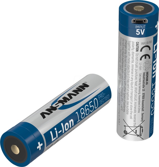 ANS 1307-0002 - Industriezelle, Li-Ion, 18650, 3,6 V, 2600 mAh, Flat Top