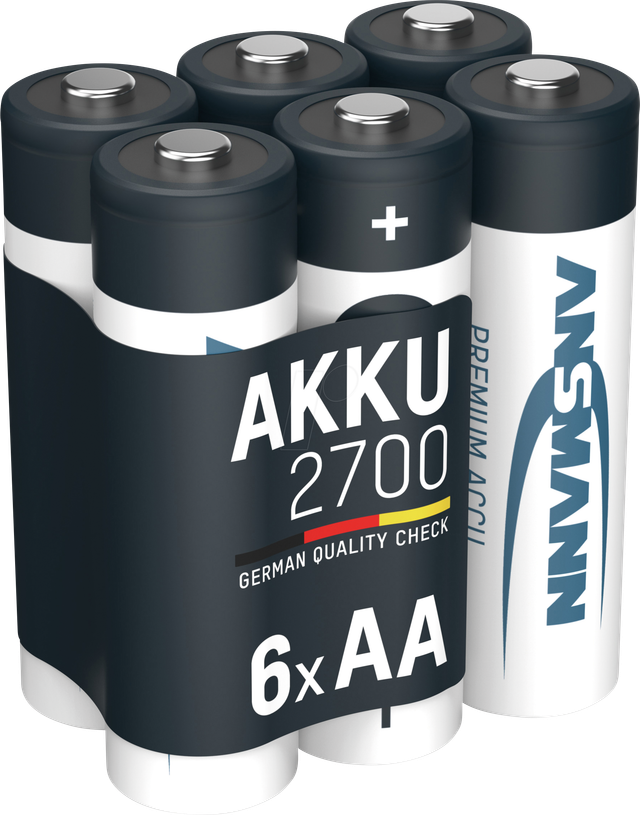 ANS 1322-0006510 - NiMH-Akku, AA (Mignon), 2650 mAh, 6er-Pack