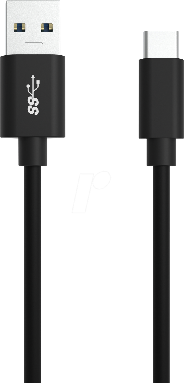 ANS 1700-0080 - Daten-/ Ladekabel USB A-Stecker > USB-C, schwarz, 1,2 m