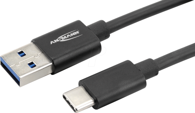 ANS 1700-0081 - Daten-/ Ladekabel USB A-Stecker > USB-C, schwarz, 2 m