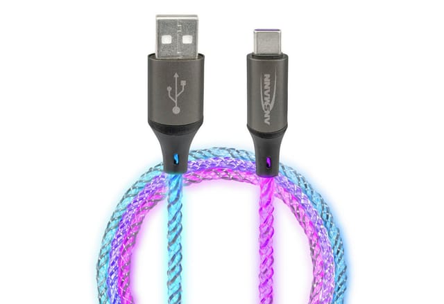 ANS 1700-0158 - Daten-/ Ladekabel USB A-Stecker > USB-C, mit LED-Beleuchtung, 1