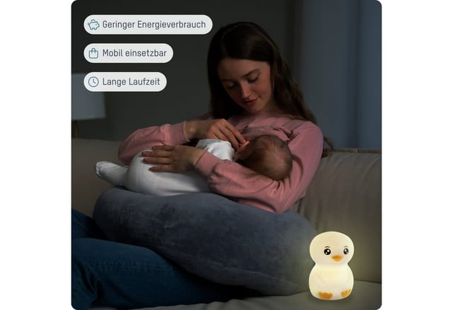 ANS 1800-0091 - Nachtlicht Pinguin Leon, RGB, timer