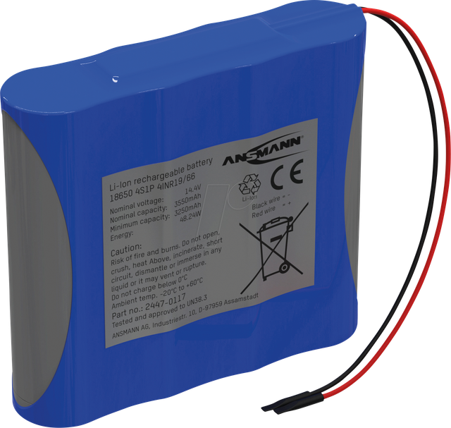 ANS 2447-0117 - Lithium-Ionen Akkupack, 14,4 V, 3350 mAh, 4S1P