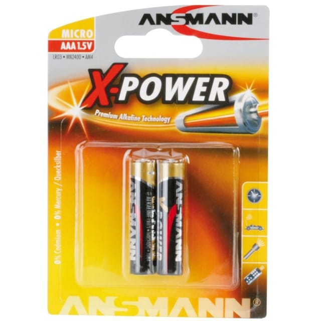 ANS 5015603 - XPOWER, Alkaline Batterie, AAA (Micro), 2er-Pack