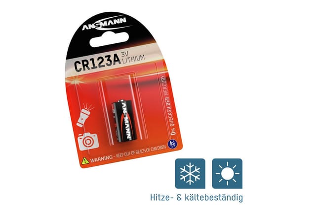 ANS 6XCR123A - Lithium Batterie, CR123A, 1500 mAh, 6er-Pack