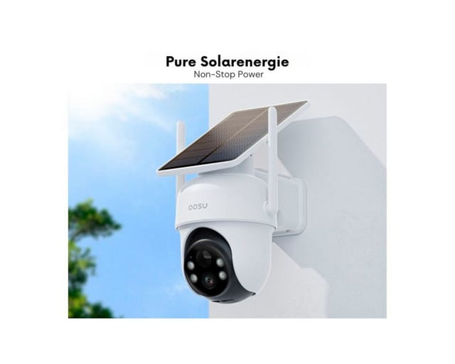 AOSU C9C-2H - Überwachungskamera Set, WLAN, außen, inkl. Basis + Solarpanel