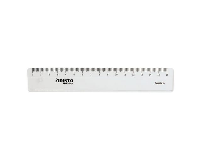 AR 23017 - Lineal, 17 cm, transparent, College