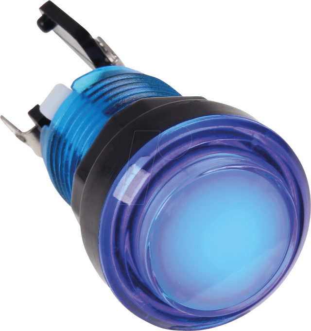 ARC BUTTON LE BL - Arcade Button mit Mikrostaster, beleuchtet, blau