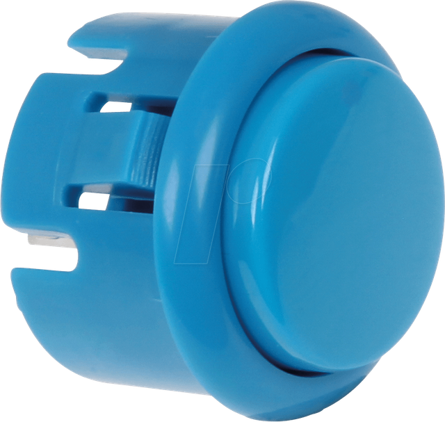 ARC BUTTON M BL - Mini Arcade Button mit Mikroschalter, Ø=33 mm, blau
