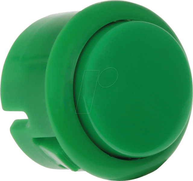 ARC BUTTON M GN - Mini Arcade Button mit Mikroschalter, Ø=33 mm, grün