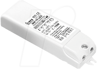 TCI MW 70 LED - Halogen-/LED-Trafo, Konstantspannung, 70 W