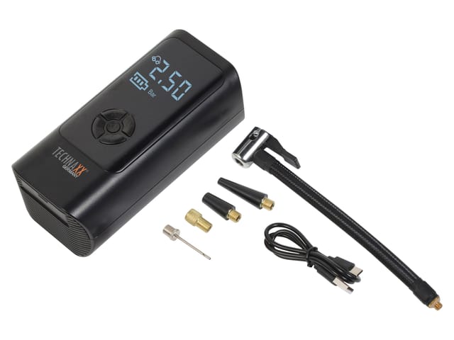 TECHNAXX TX-370 - Mobiler Kompressor, 10 Bar, Akku-Luftpumpe
