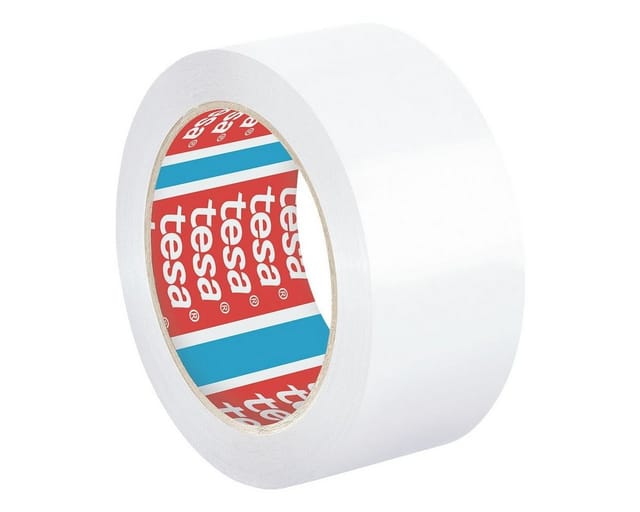 TESA 04195-00004 - tesapack® Verpackungsklebeband, 66m x 50mm, weiß