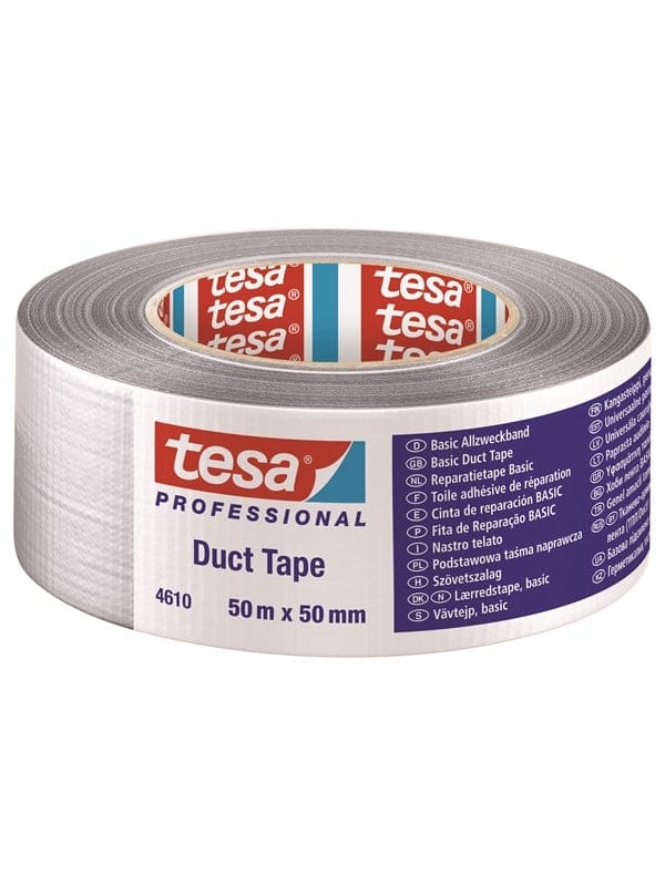 TESA 04610 SI - Gewebeband Professional Duct Tape, 50m x 50mm, silber-matt