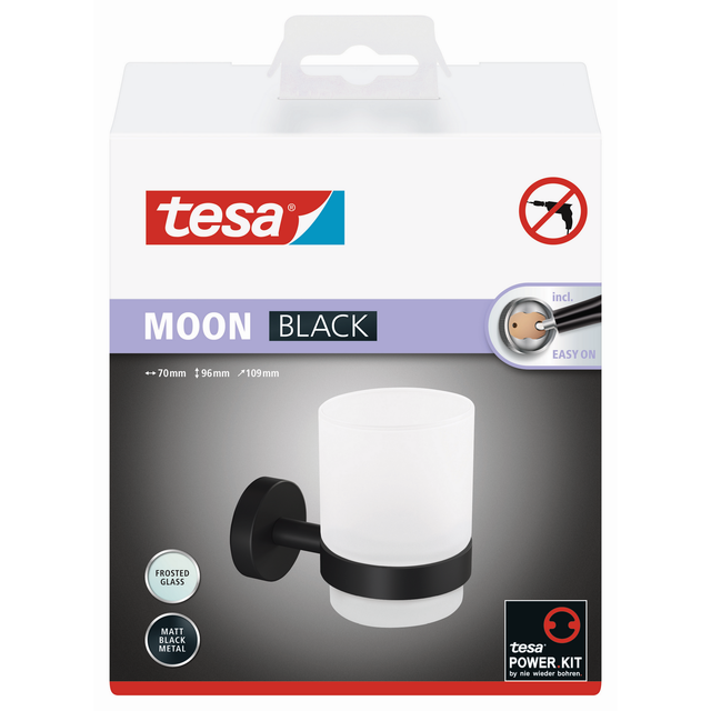 TESA 40566 - tesa Moon Black Zahnputzbecher