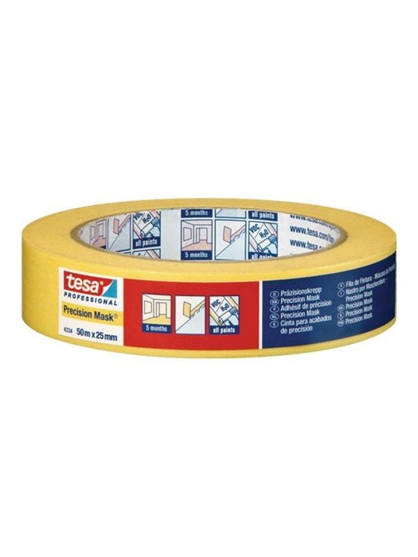 TESA 4334GE-50 - Malerband tesa Präzisionskrepp®, gelb, 50 mm