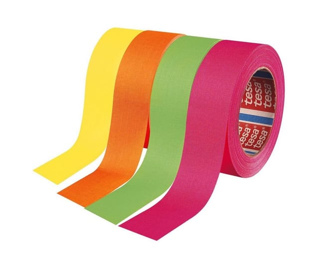 TESA 4671GN-19 - Gewebeband Highlight, 25 x 19 mm, neongrün